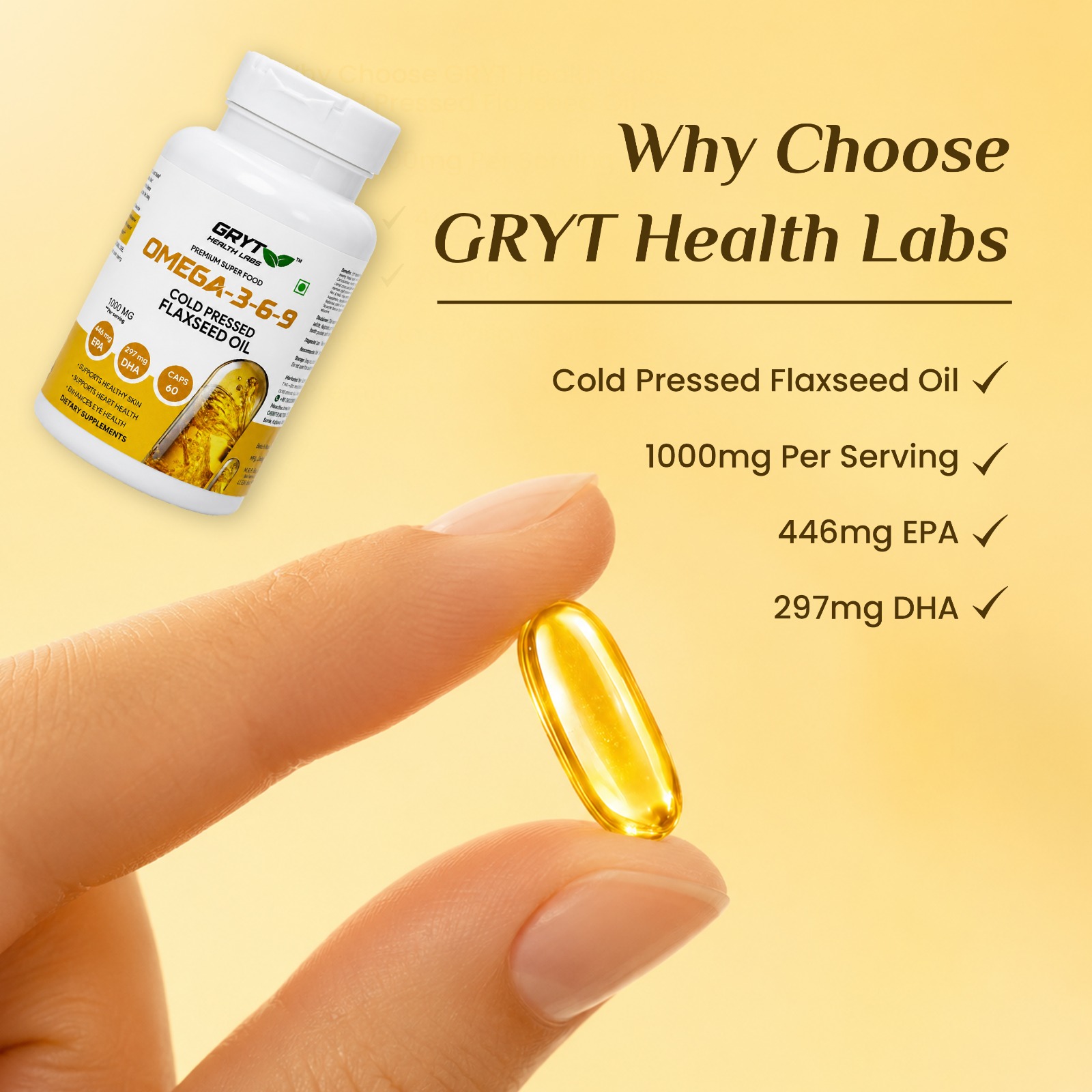 Omega 3-6-9 Flaxseed Oil Capsules for Wellness - Image 3
