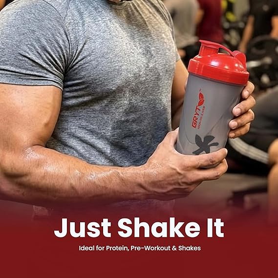 Small Plastic Shaker Bottle Red for Fitness Use - Image 4
