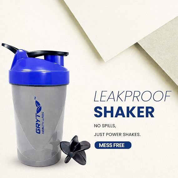 Small Plastic Shaker Bottle Blue for Gym Workouts - Image 5