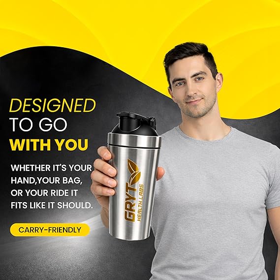 Steel Shaker Bottle for Gym and Fitness Workouts - Image 6