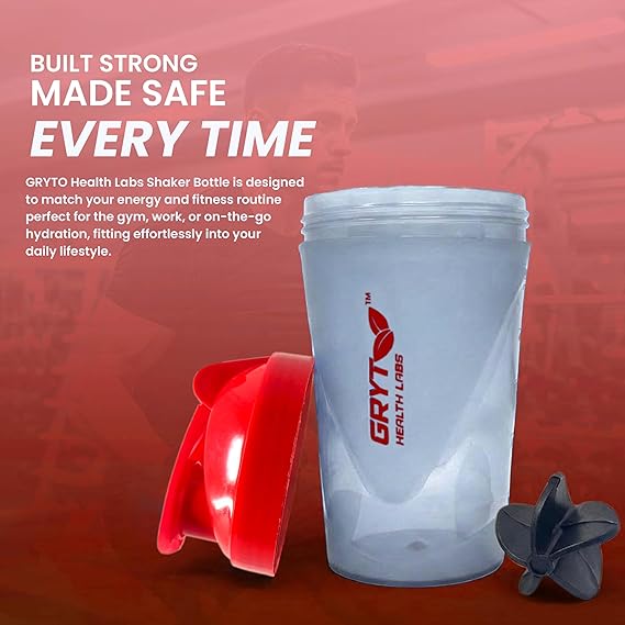 Small Plastic Shaker Bottle Red for Fitness Use - Image 5