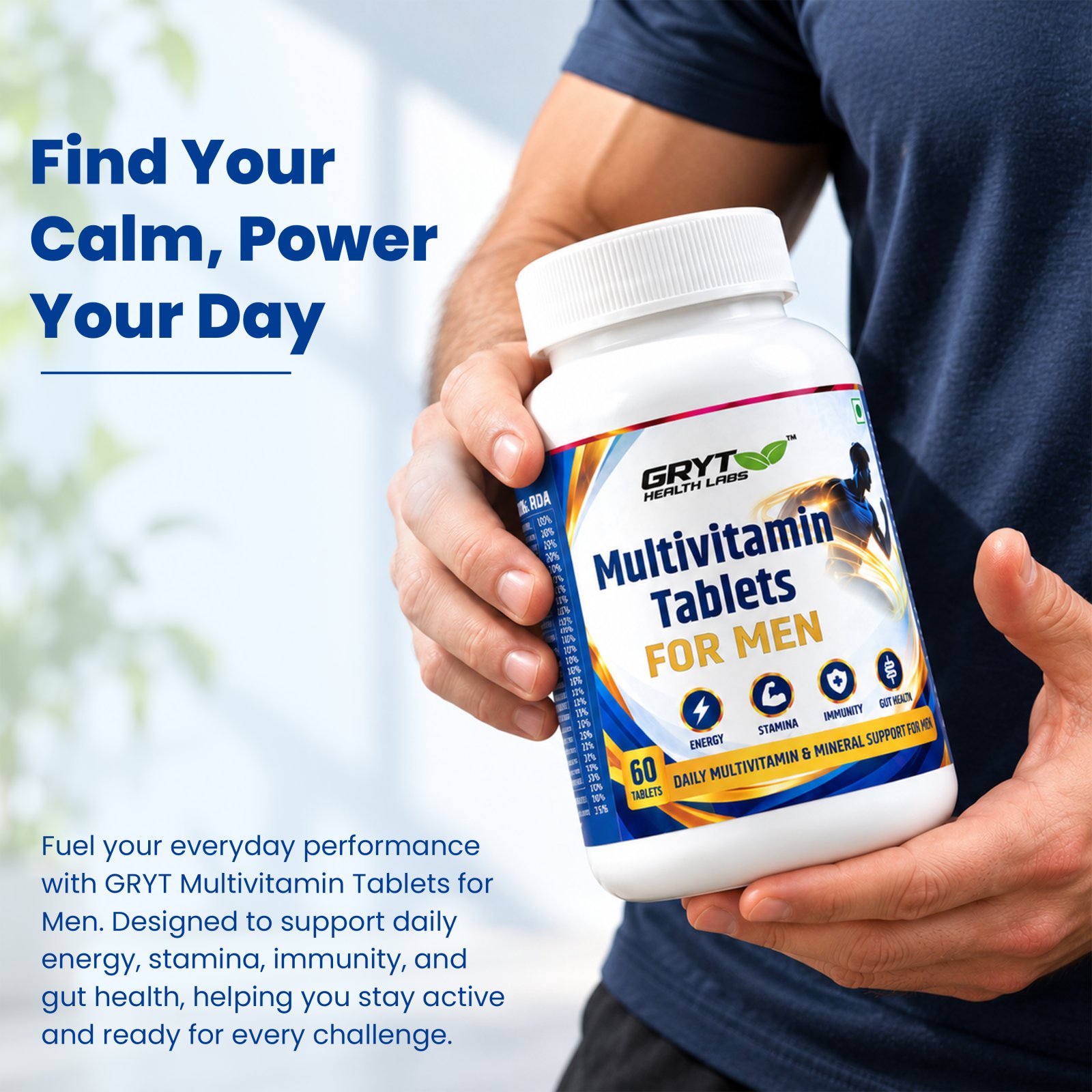 Fuel your everyday performance with GRYT Multivitamin Tablets for Men
