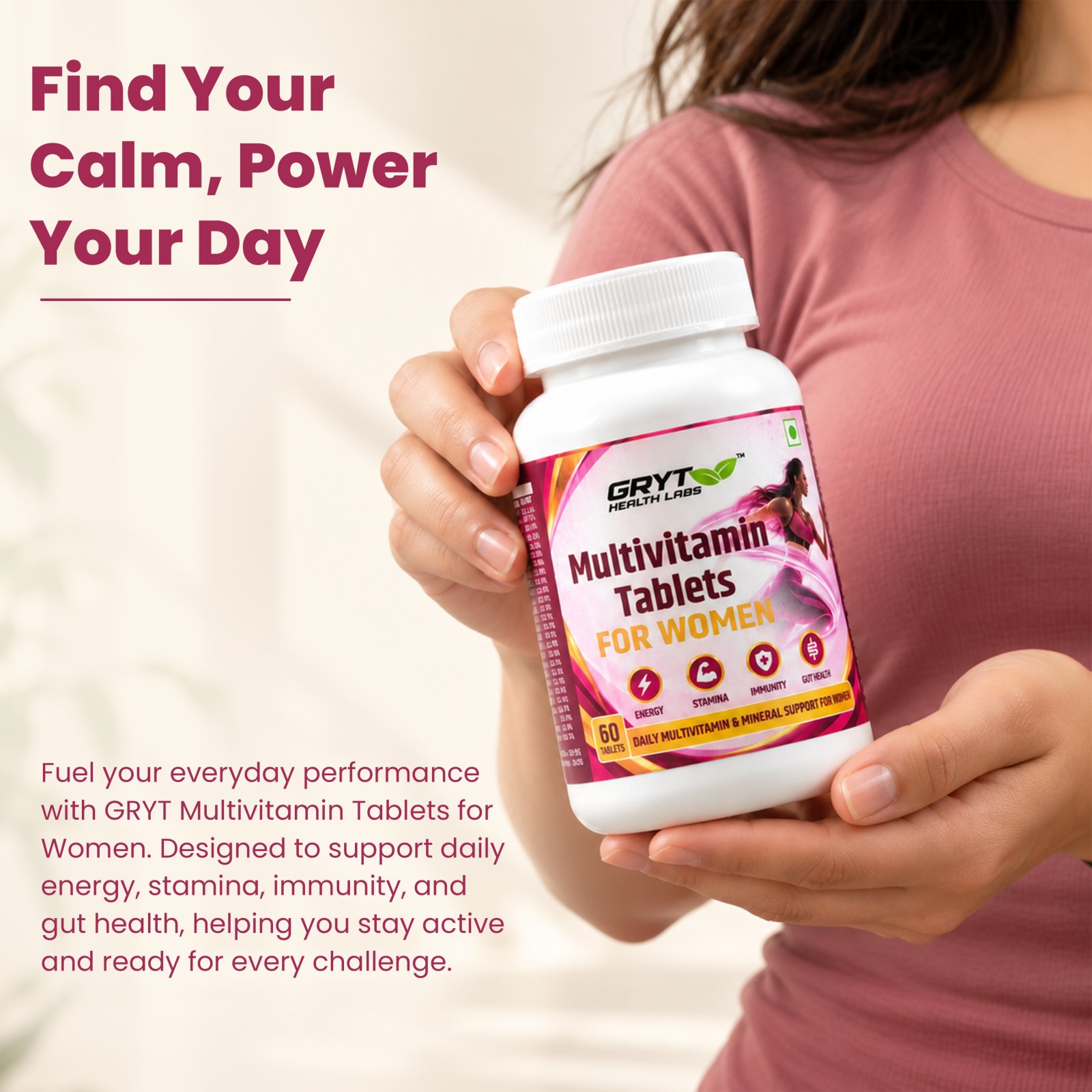 Fuel your everyday performance with GRYT Multivitamin Tablets for Women
